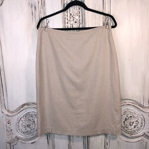Uniform by John Paul Richards Linen Rayon Blend Fully Lined Straight Skirt S/14